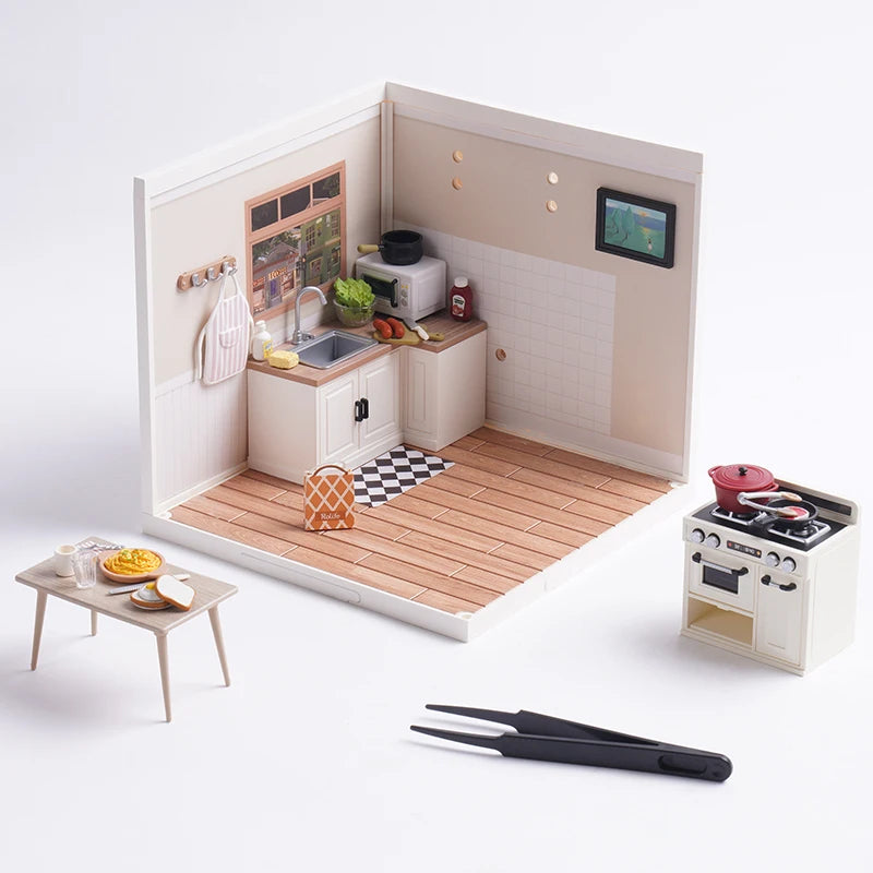 Robotime Rolife Mini Fast Food Kitchen DIY Model Kit