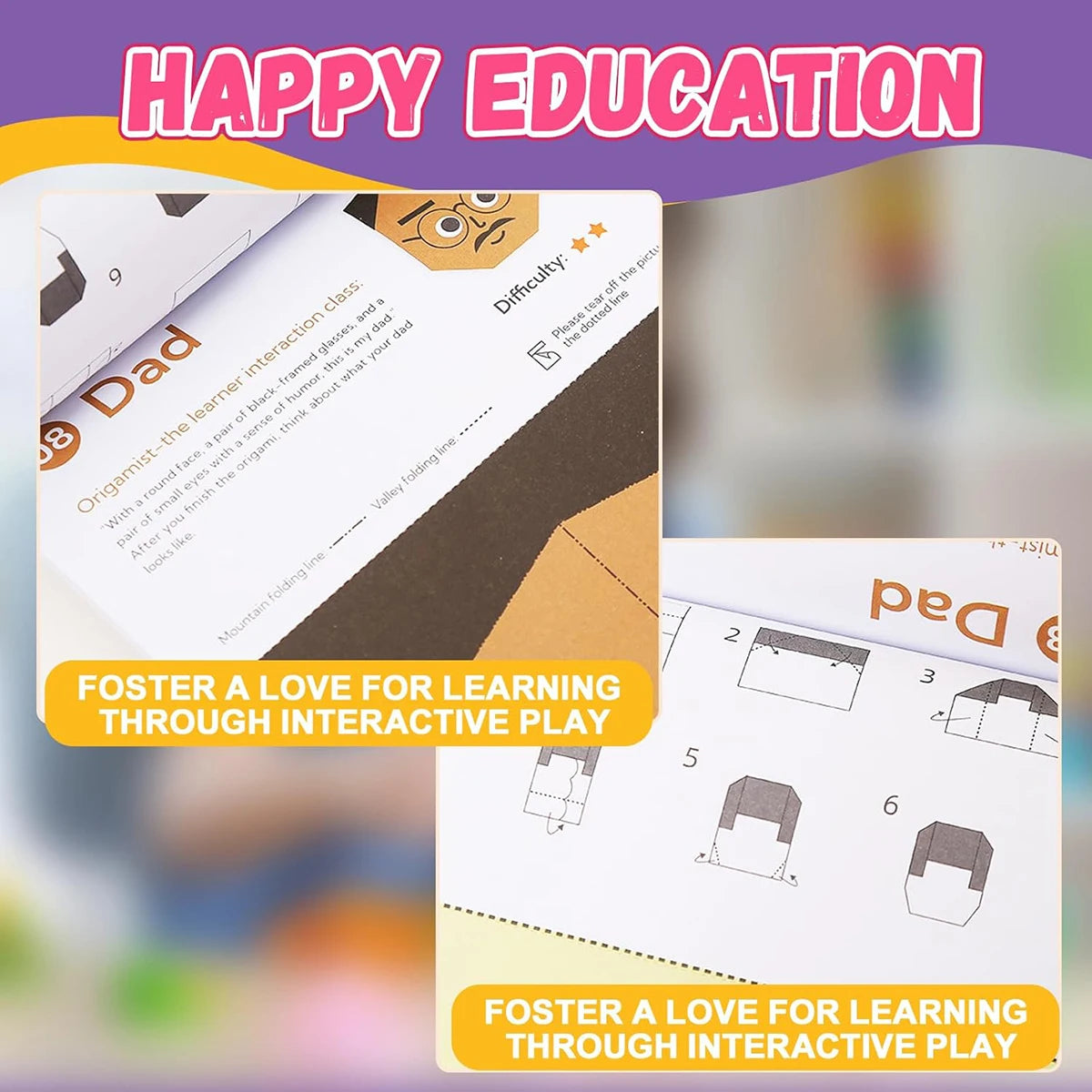 Origami Kit with Paper and Guide Book for Kids