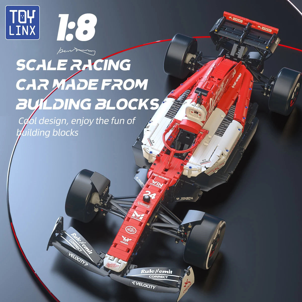1:8 F1 Race Car Building Set – 1768PCS MOC Model Kit