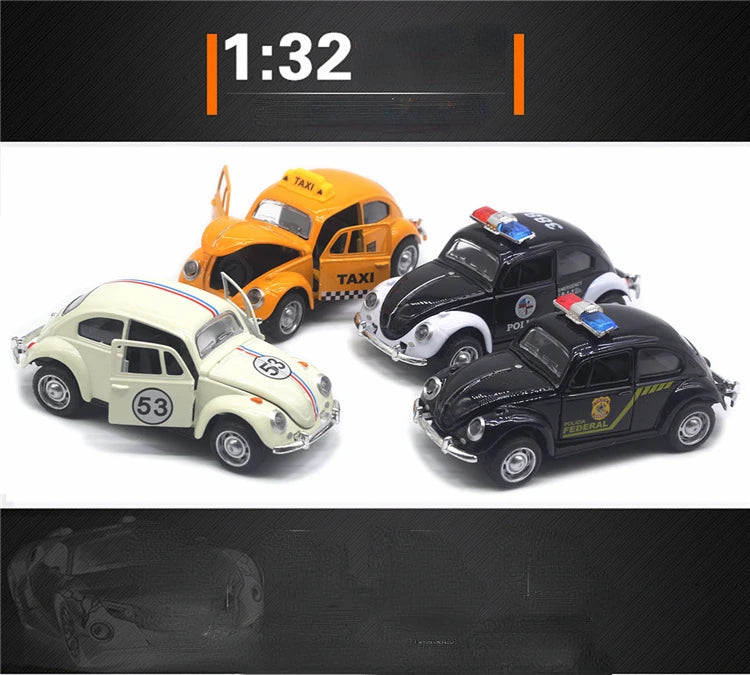 1:32 Beetle Alloy Car Diecasts Metal Classic Toy Model with Pull Back Function Vehicles for Child Gifts A931