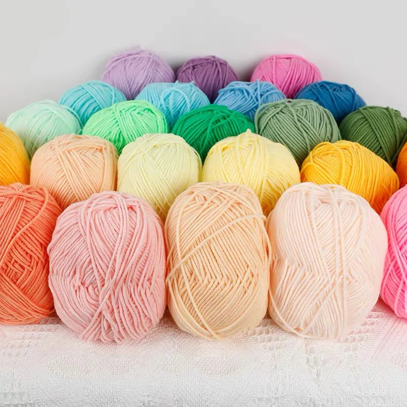 50g Soft Milk Cotton Yarn – Hand Knitting & Crochet Thread