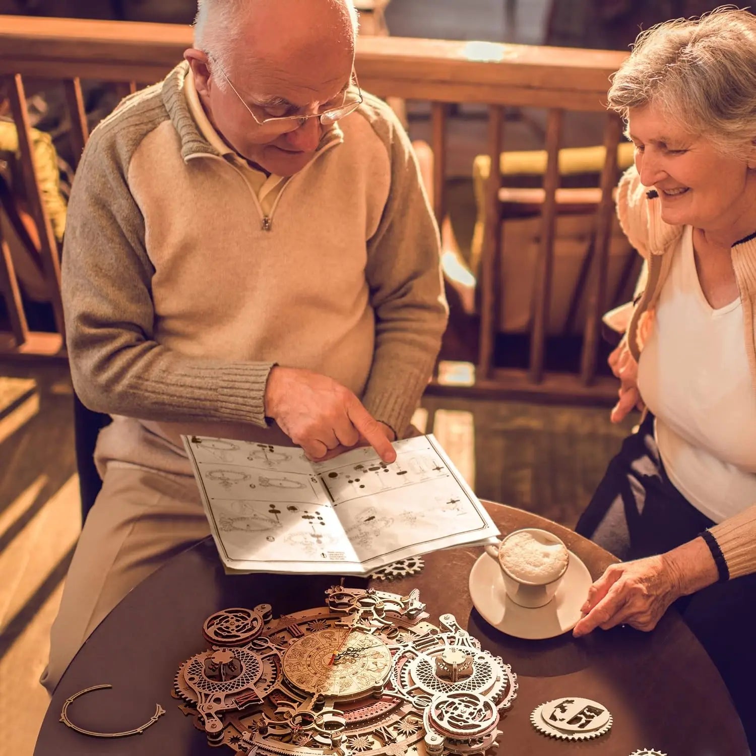 Robotime Steampunk Clock 3D Wooden Puzzle