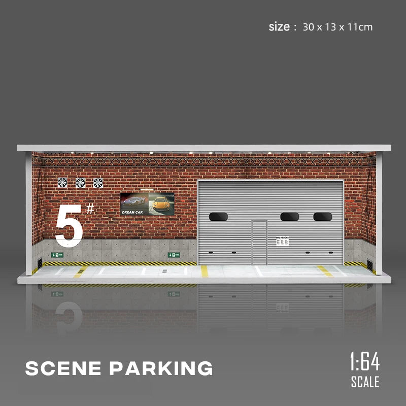 1/64 Scale Garage Model Scene with Lights – Diorama Decoration1/64 Scale Garage Model Scene with Lights – Diorama Decoration