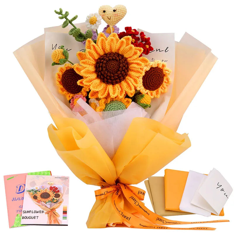 KRABALL Crochet Flower Bouquet Kit for Beginners