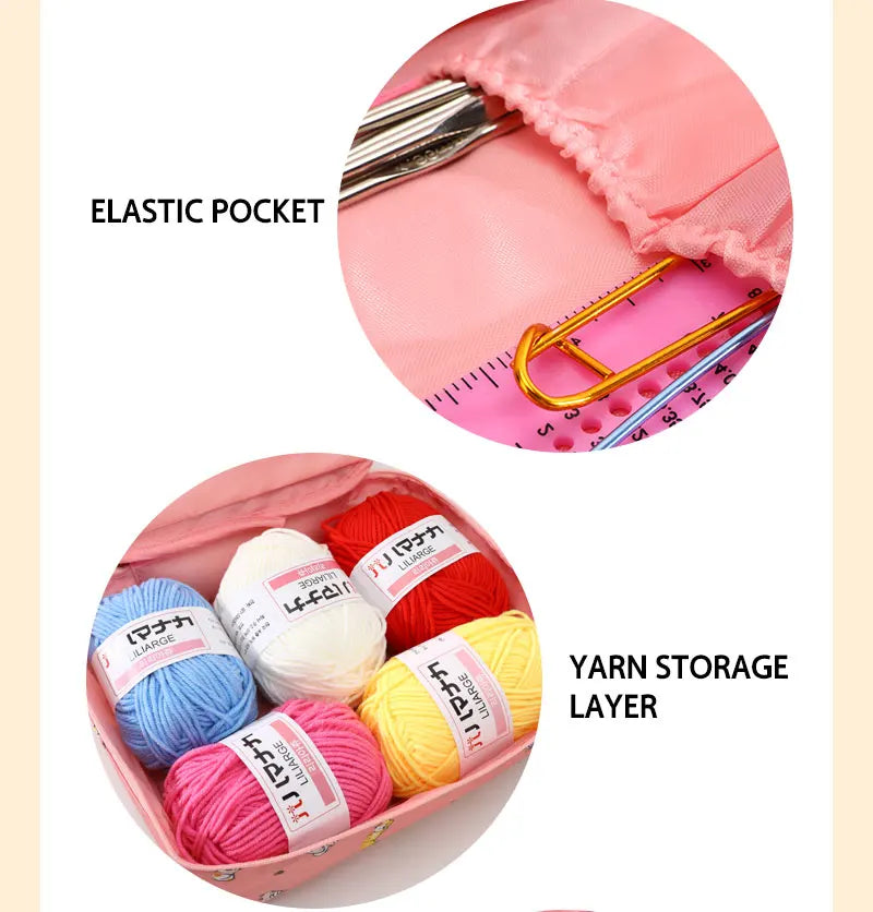 Gradient Cotton Yarn & 59pcs Crochet Hook Kit – DIY Beginner Knitting Set
