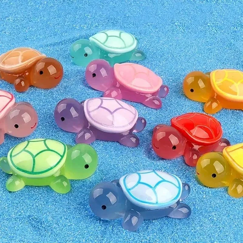 Mini Luminous Turtle Ornaments – Glowing Micro Landscape Decor