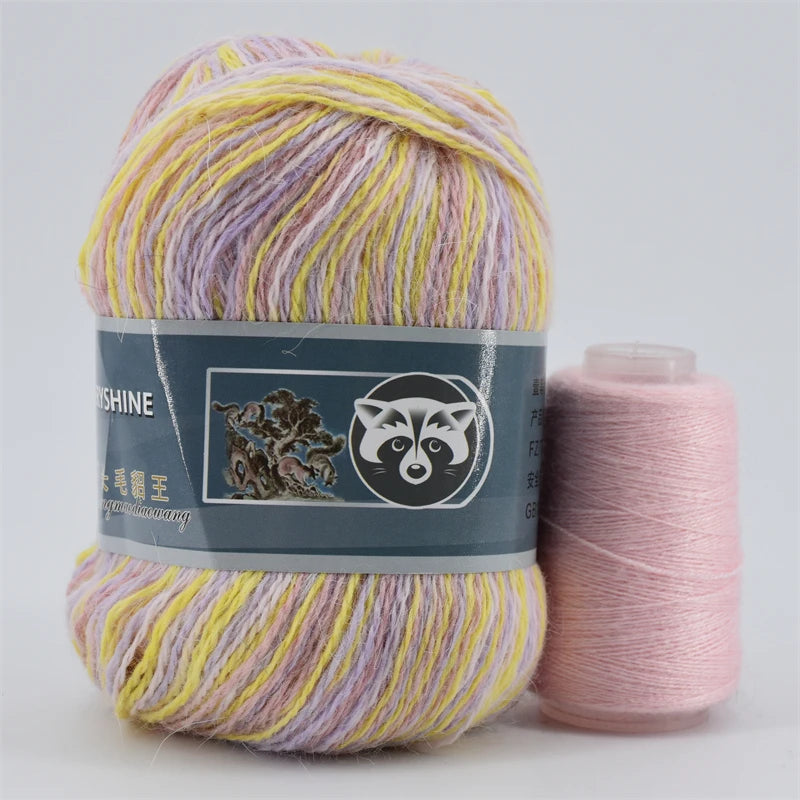 5 Pcs Cashmere Mink Fur Yarn for Hand Knitting  Long Plush Wool Crochet Knitting Yarn for Fall Winter Luxury Needlework Diy Knit