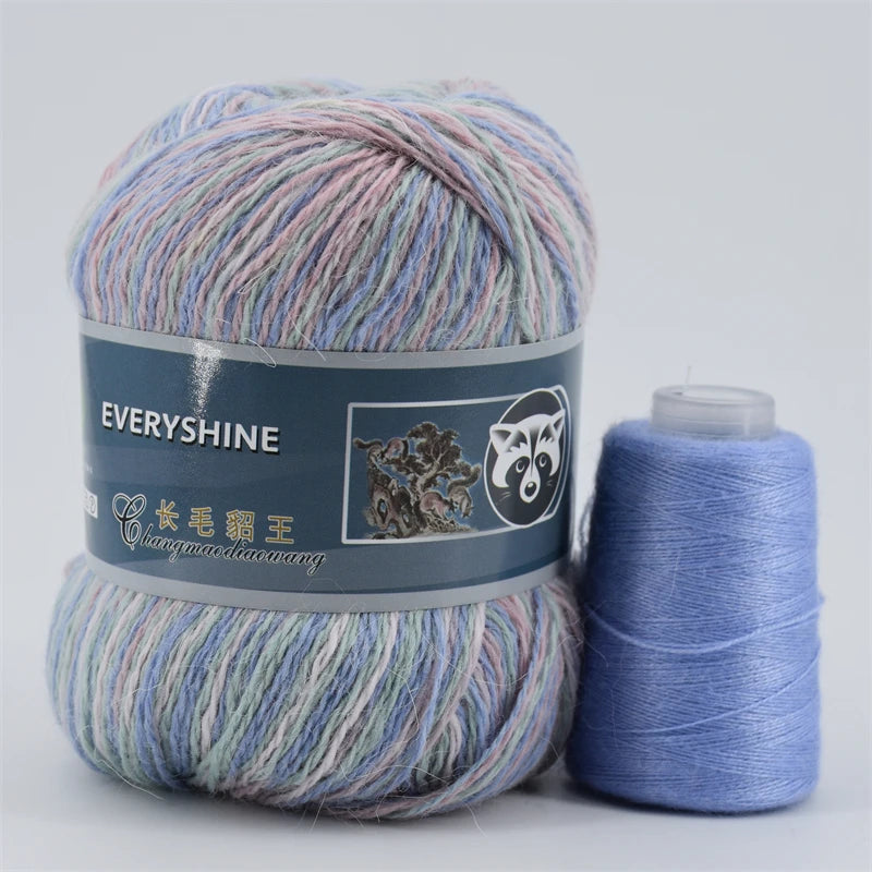 5 Pcs Cashmere Mink Fur Yarn for Hand Knitting  Long Plush Wool Crochet Knitting Yarn for Fall Winter Luxury Needlework Diy Knit