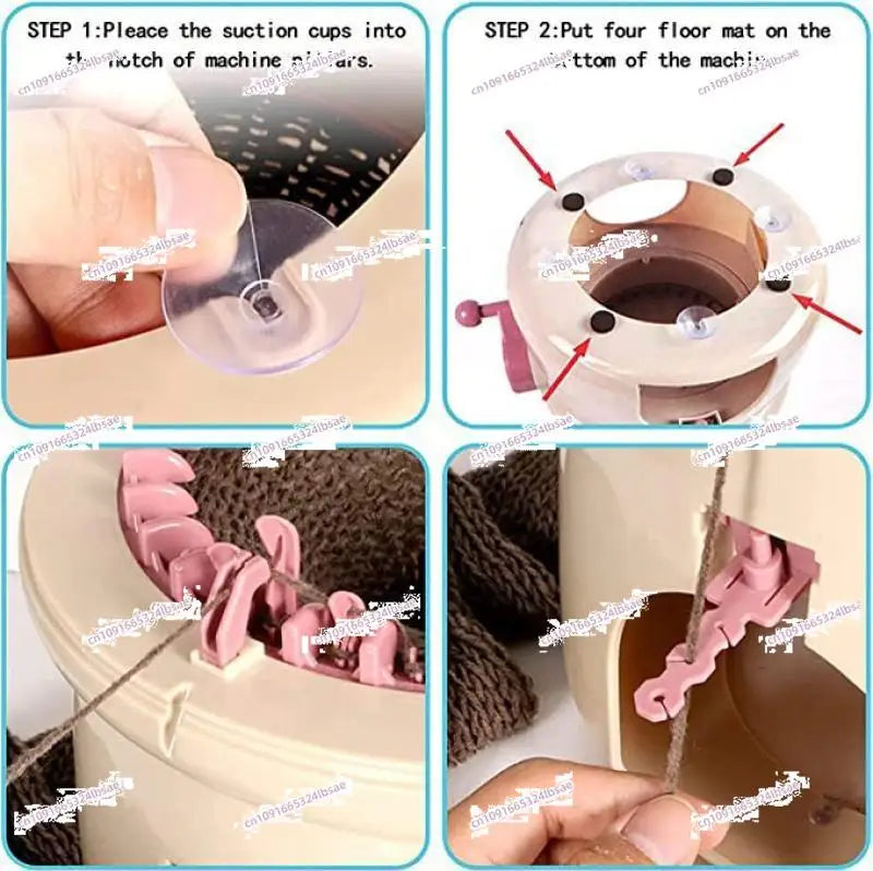 32-Needle Knitting Machine for DIY Hats, Scarves, Socks