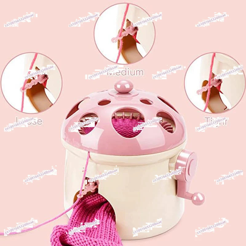 32-Needle Knitting Machine for DIY Hats, Scarves, Socks