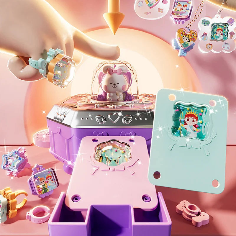 DIY Jewelry Maker Machine Bracelet Crafting Set with Cartoon Rabbit