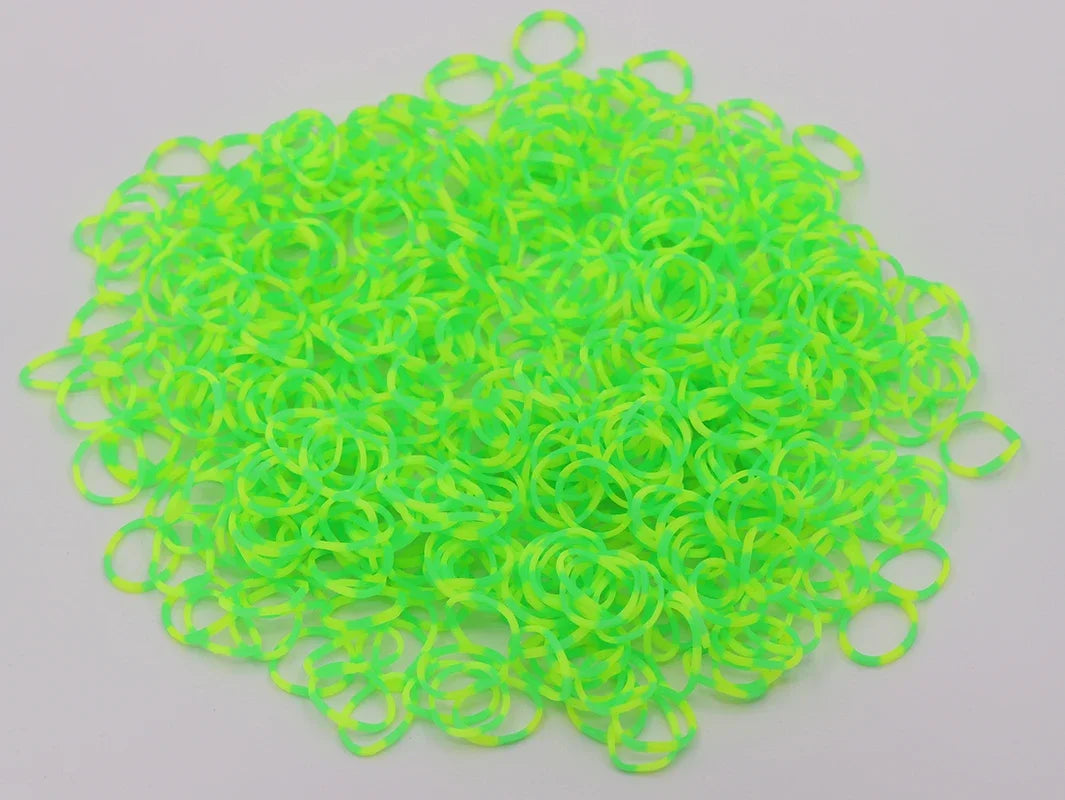 Double Color Rubble Loom Bands Bracelet DIY Jewelry Kit