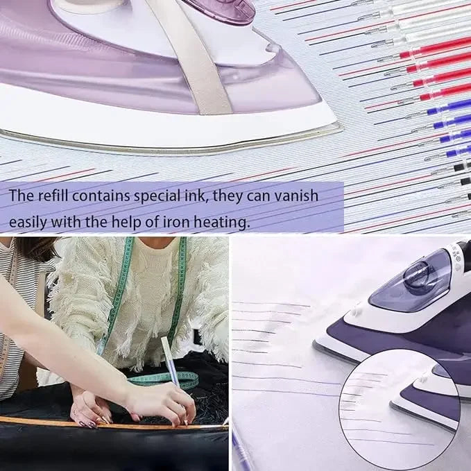 Heat Erasable Magic Marker Pen Set for Fabric Sewing