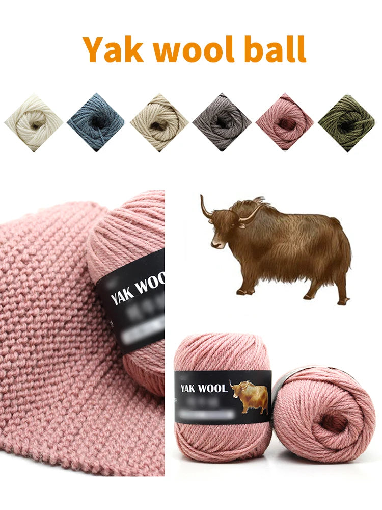 Yak Wool 3-Strand Yarn – Medium-Weight Yarn for Sweaters, Coats & Accessories