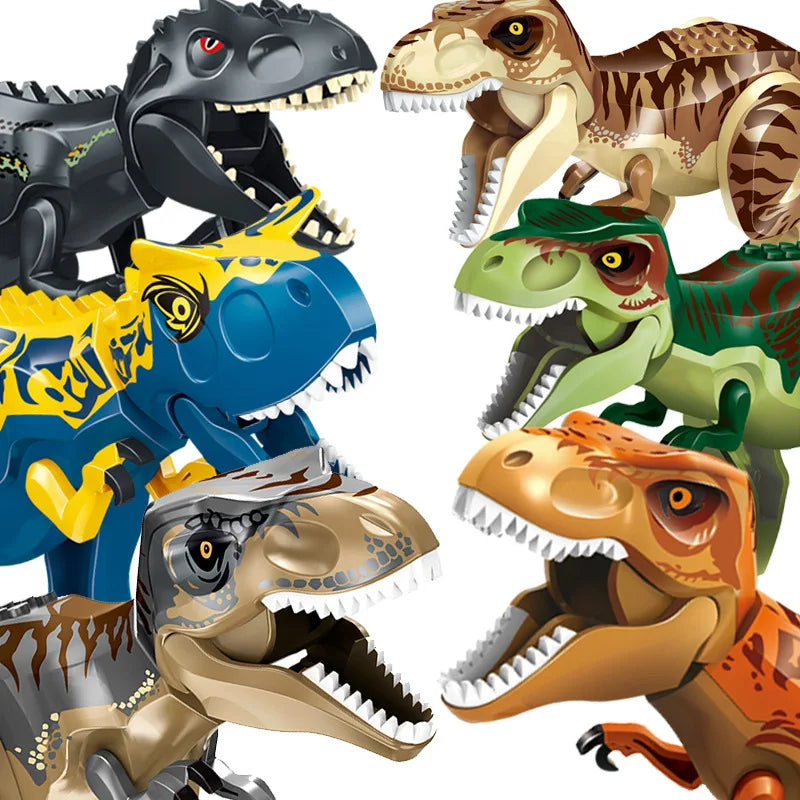 Jurassic Dinosaur Building Blocks – T-Rex, Raptor, Triceratops Models