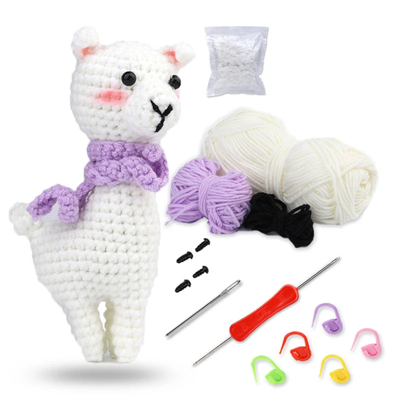 Animal Crochet Starter Kit for Beginners (Non-Finished, 10cm)