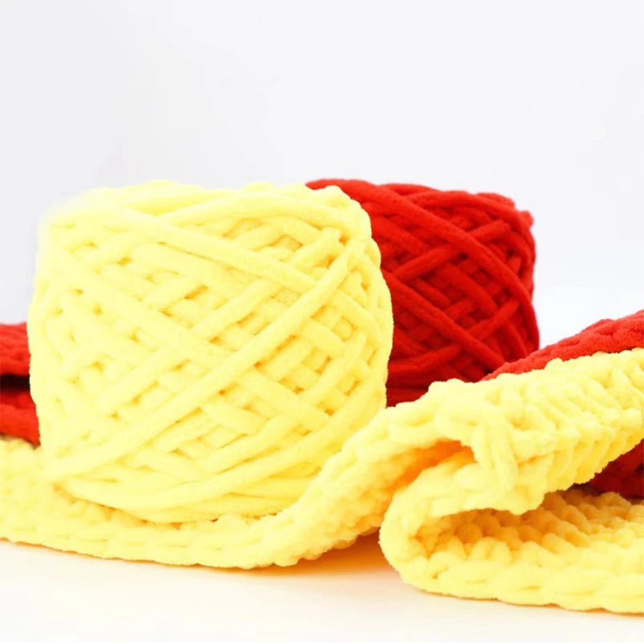 QJH Chunky Knitting Yarn – 100g Jumbo Polyester Craft Ball