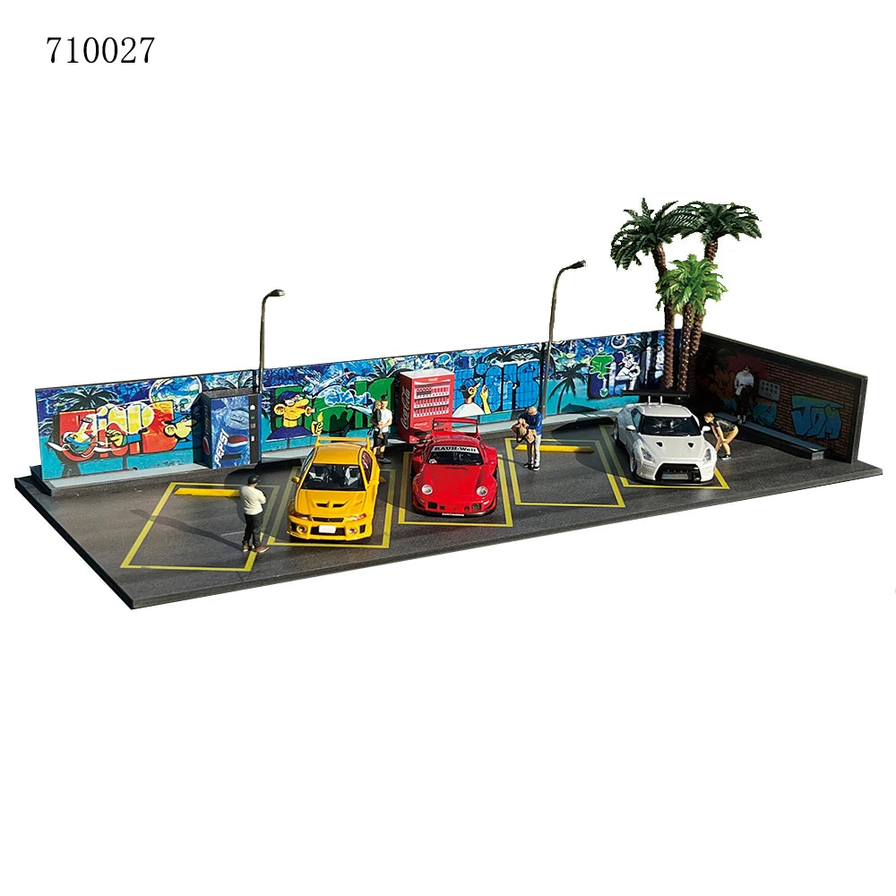 GFans 1:64 Scale Car Garage Diorama Model with LED Lights