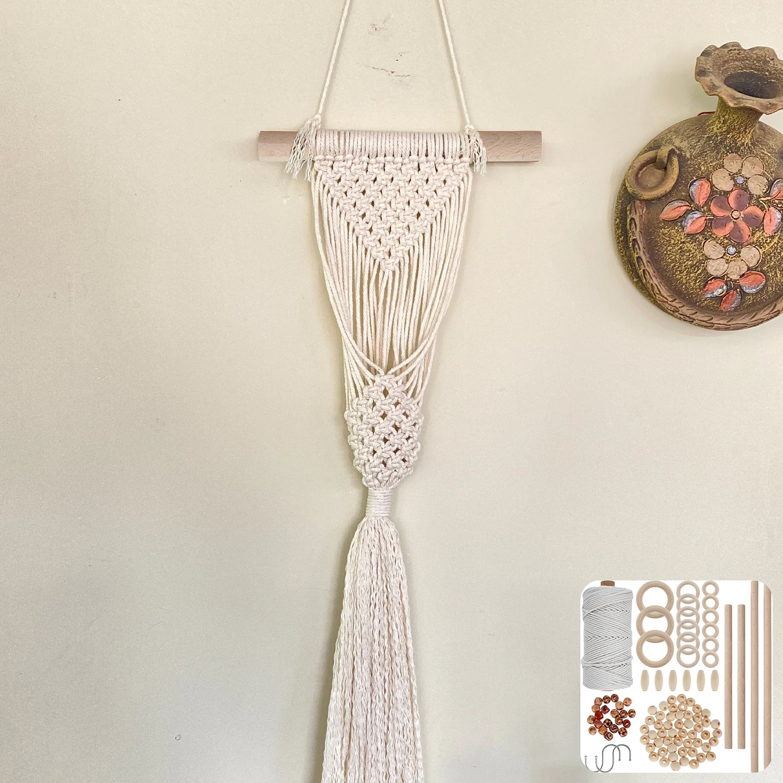 Beginner Macrame Kit with Cotton Rope