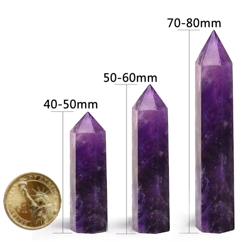 Crystal Stone Point Wands for Decor and Witchcraft