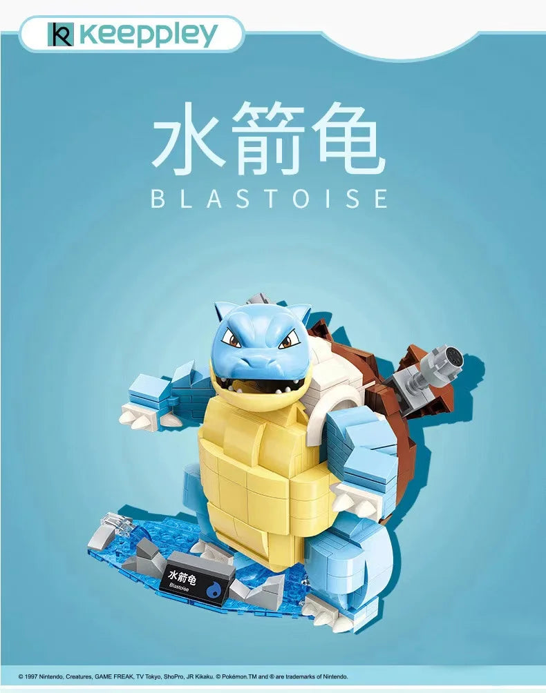 Pokémon Building Block Figures – Charizard, Mewtwo, Venusaur Models