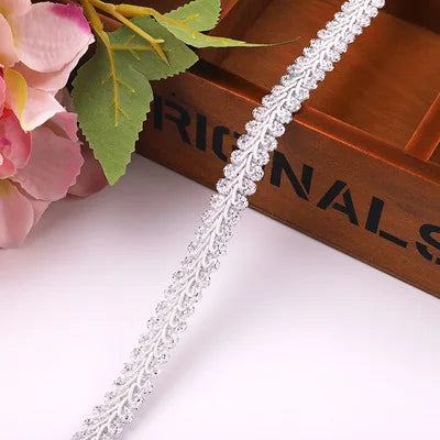 10Y Gold Silver Braided Lace Trim Ribbon