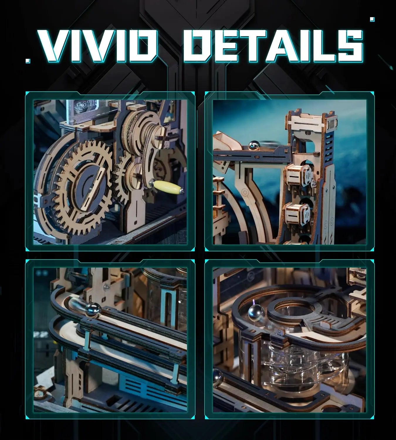 Robotime ROKR Electric Marble Spaceport 3D Puzzle