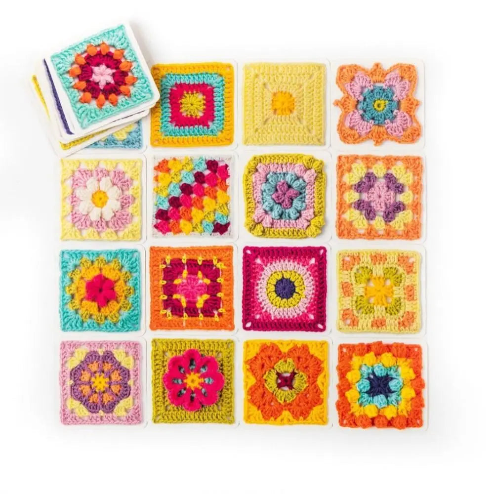 Granny Square Pattern Card Deck – DIY Knitting Kit for Adults
