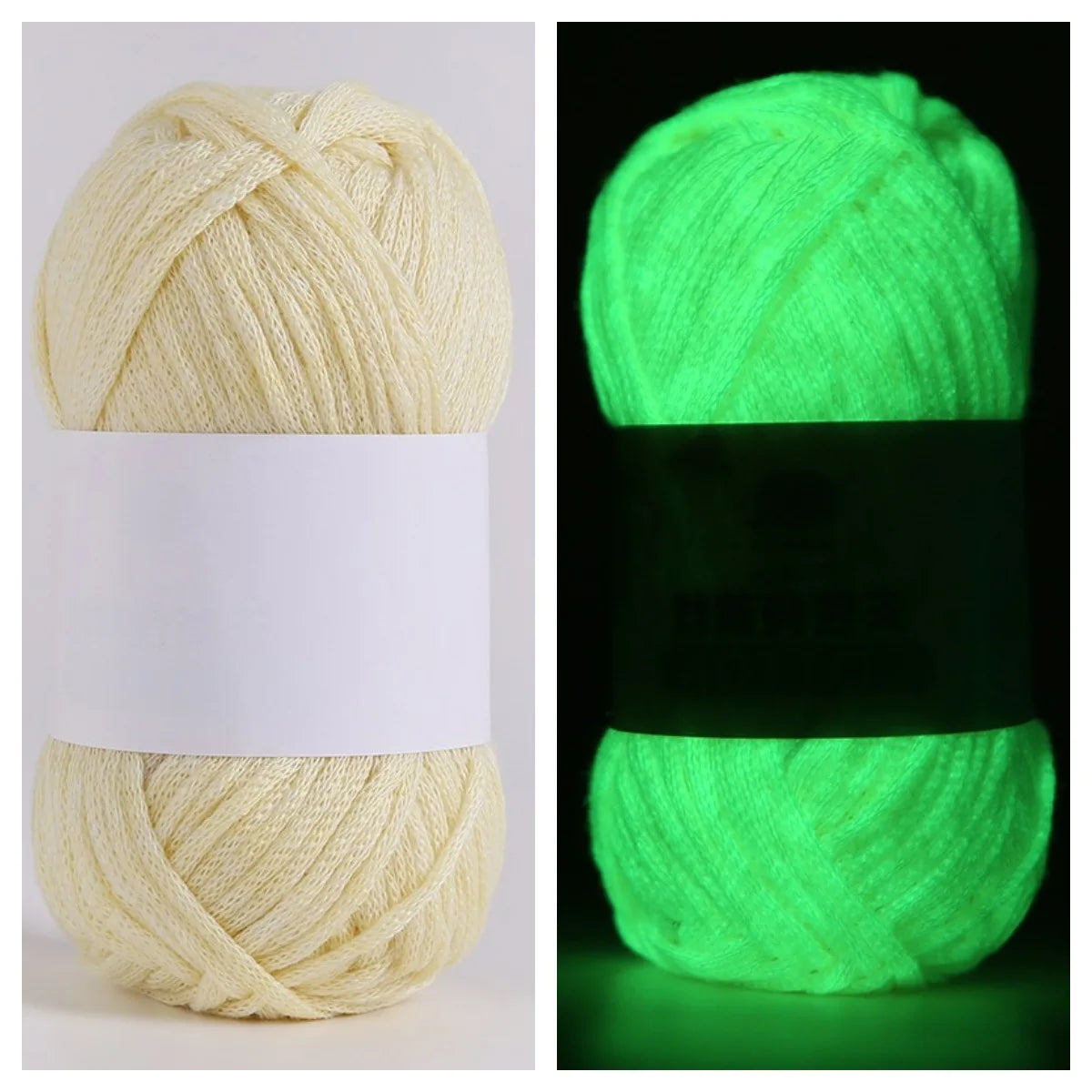 50g Glow-in-the-Dark Yarn – Luminous Wool for DIY Knitting & Crochet