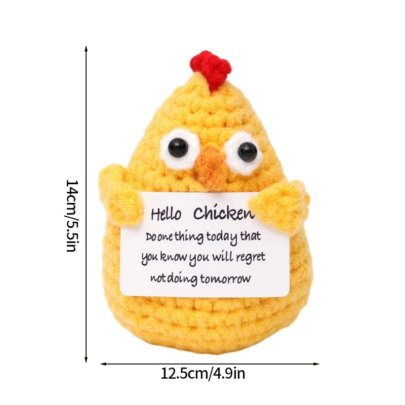 Positive Crochet Doll Kit – Handmade Gift with Affirmation Card