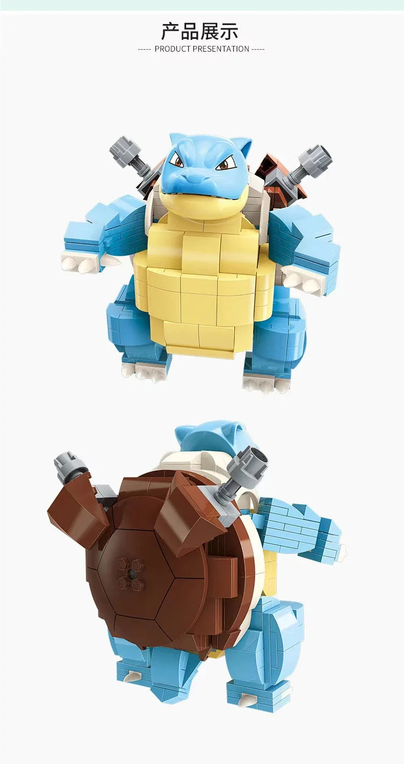 Pokémon Building Block Figures – Charizard, Mewtwo, Venusaur Models