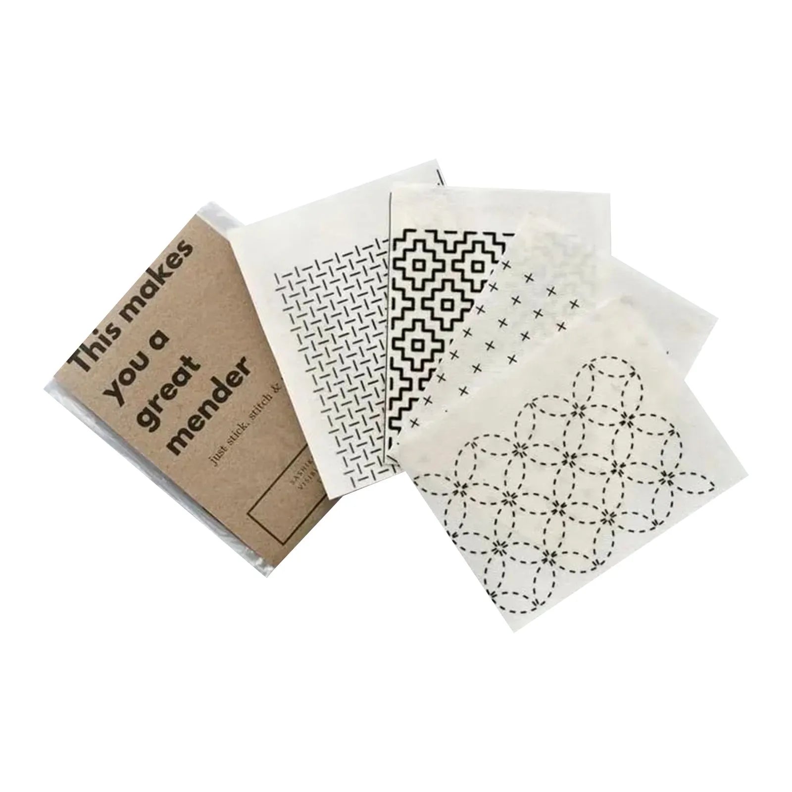 Sashiko Embroidery Pattern Transfer Set for Visible Mending