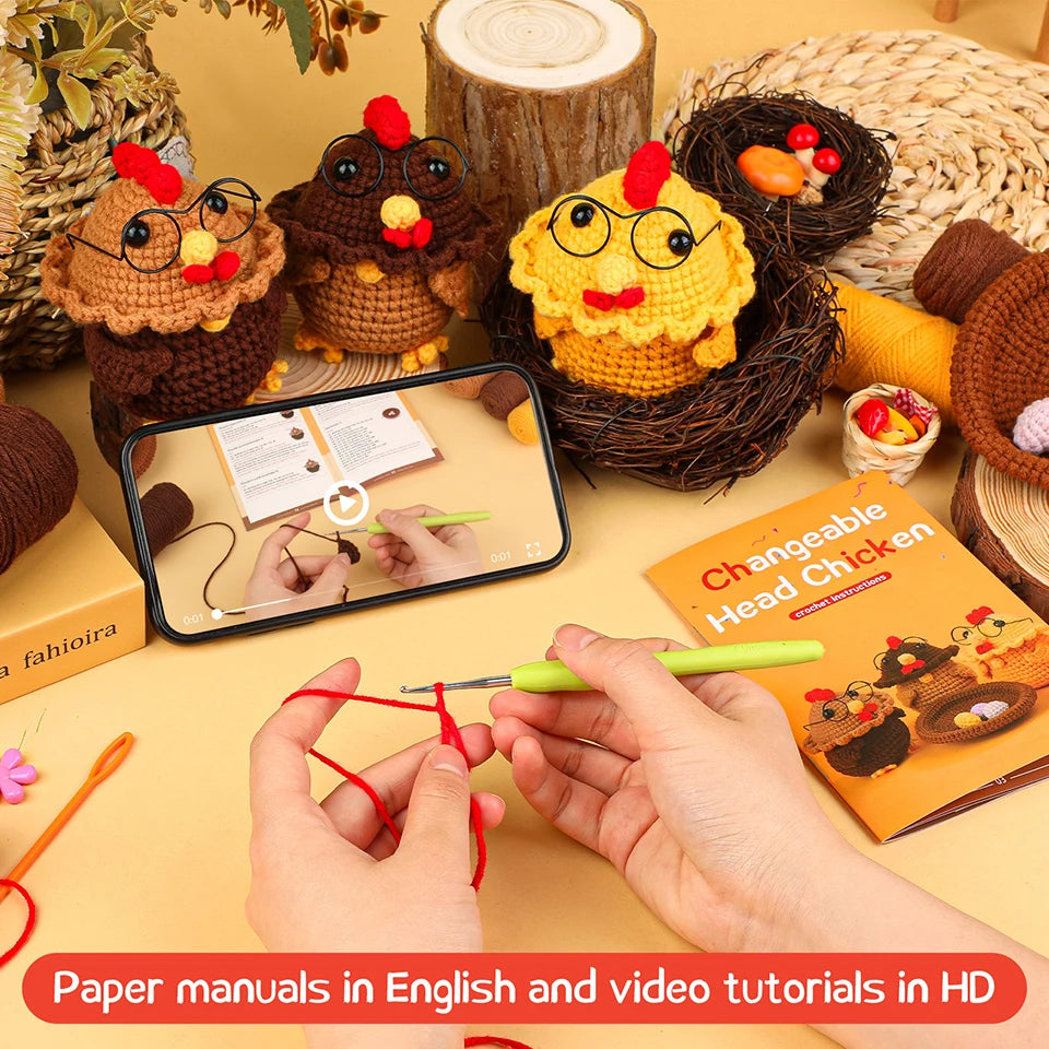 KRABALL Crochet Animal Kit for Beginners