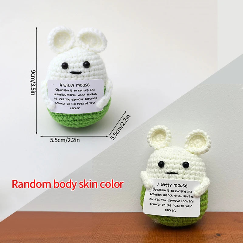 Positive Crochet Doll Kit – Handmade Gift with Affirmation Card