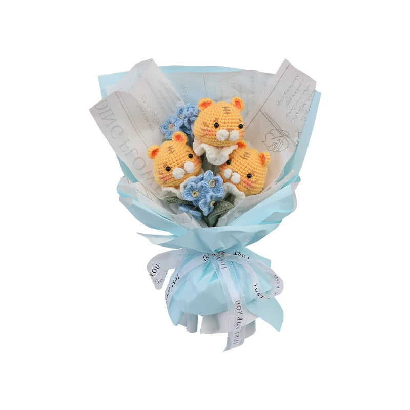 KRABALL Crochet Animal or Flower Bouquet Kit