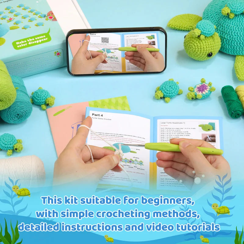 MIUSIE Beginner Crochet Kit with Memory Game