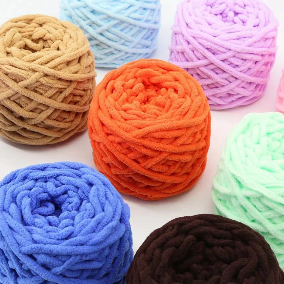 QJH Chunky Knitting Yarn – 100g Jumbo Polyester Craft Ball