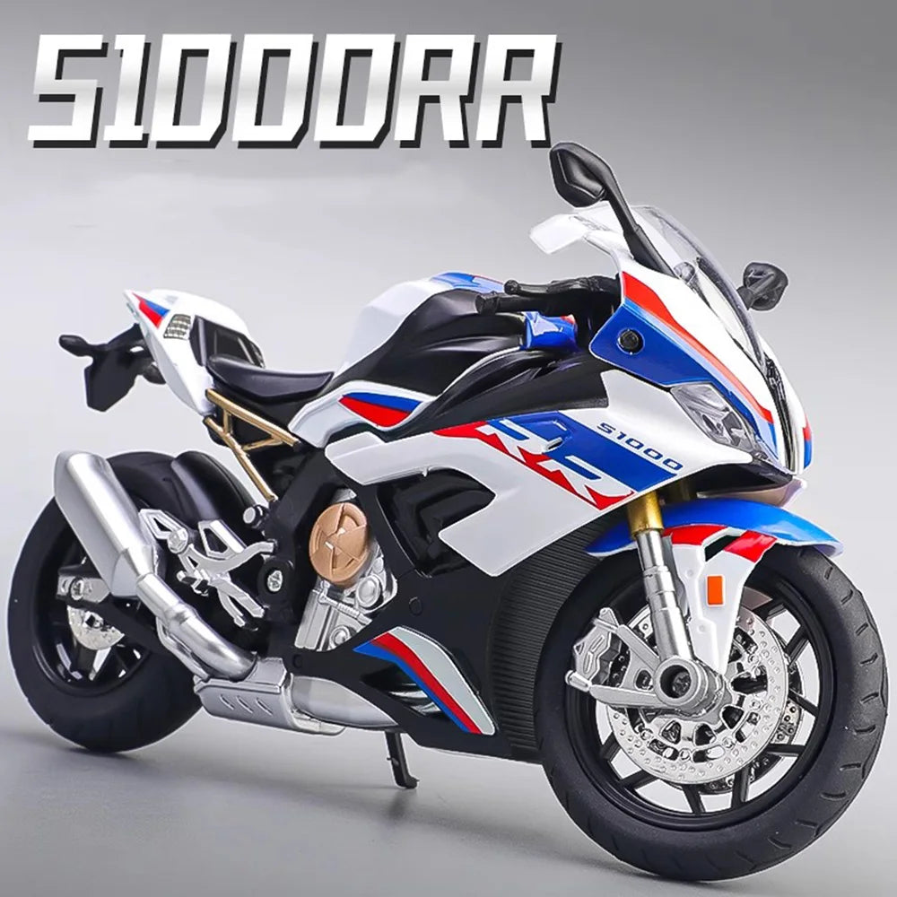 1:12 Diecast Motorcycle Model – S1000RR & Ninja H2R Toy with Sound & Light