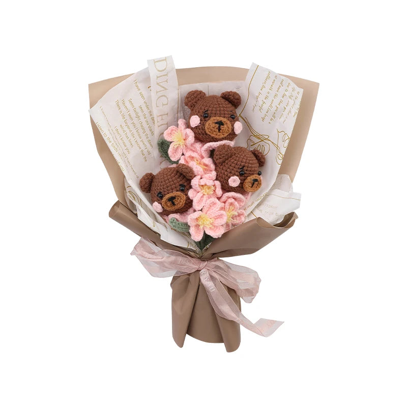 KRABALL Crochet Animal or Flower Bouquet Kit