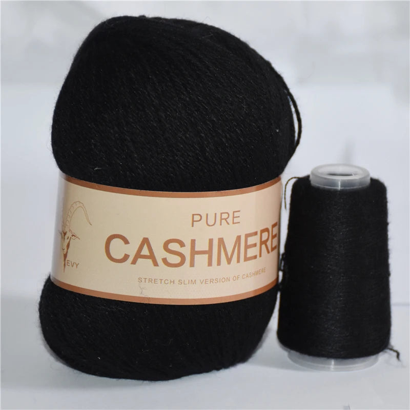 5pcs Pure Mongolian Cashmere Yarn – 3-Ply Worsted Hand Knitting Thread