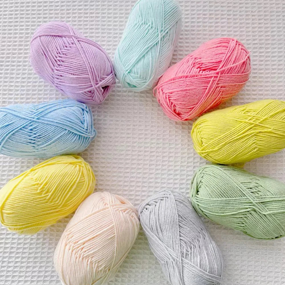 50g Soft Milk Cotton Yarn – Hand Knitting & Crochet Thread