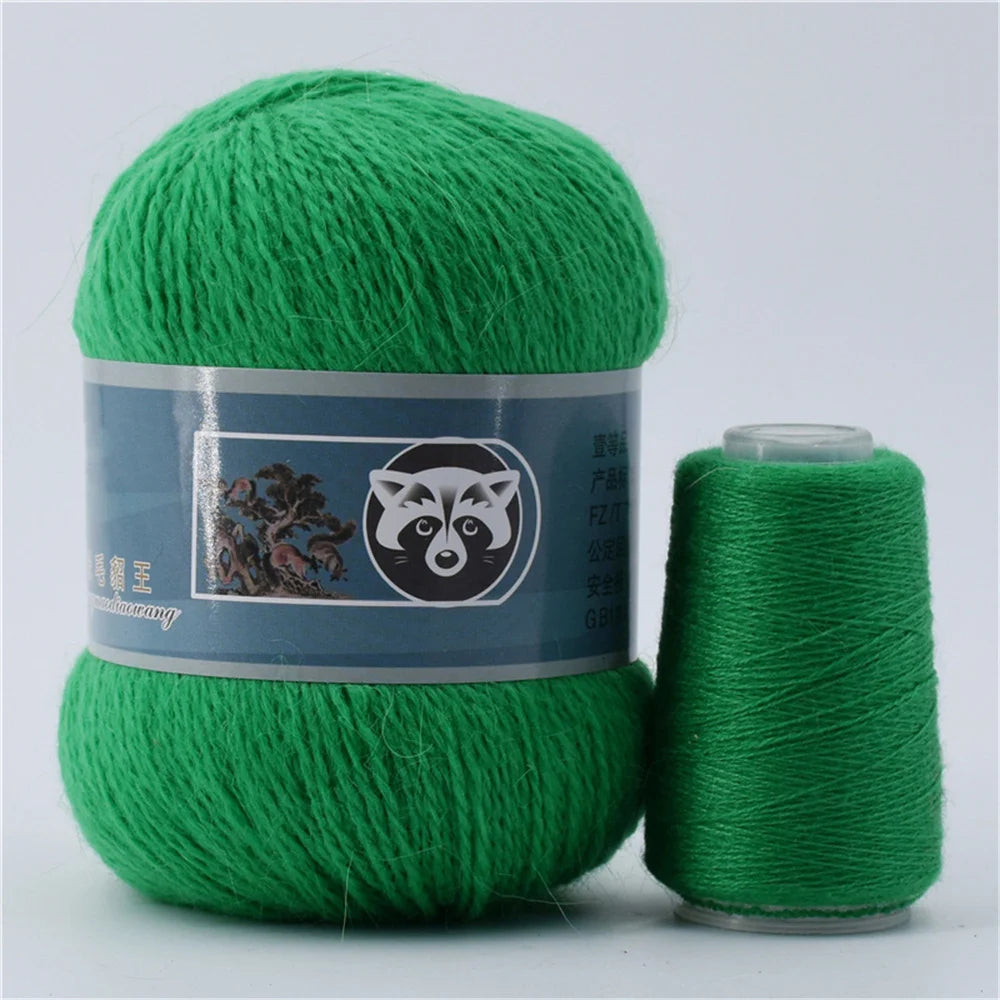 5 Pcs Cashmere Mink Fur Yarn for Hand Knitting  Long Plush Wool Crochet Knitting Yarn for Fall Winter Luxury Needlework Diy Knit