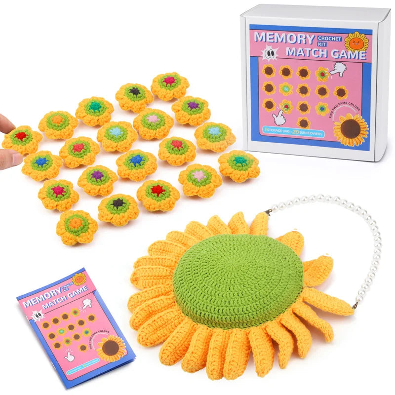 MIUSIE Beginner Crochet Kit with Memory Game