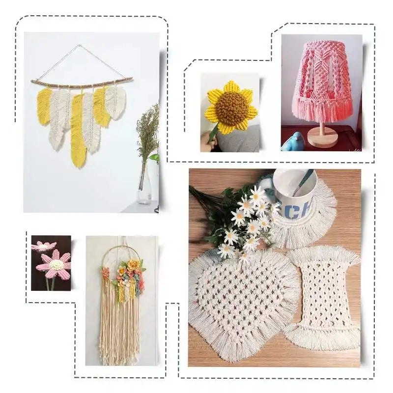 10m 4mm Braided Cotton Macrame Rope – Natural DIY Craft Cord