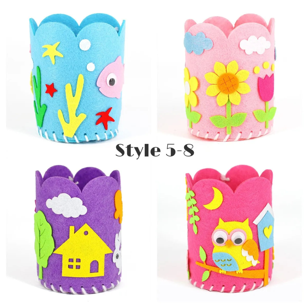 4PCS DIY Pencil Holder Craft Kit for Kids
