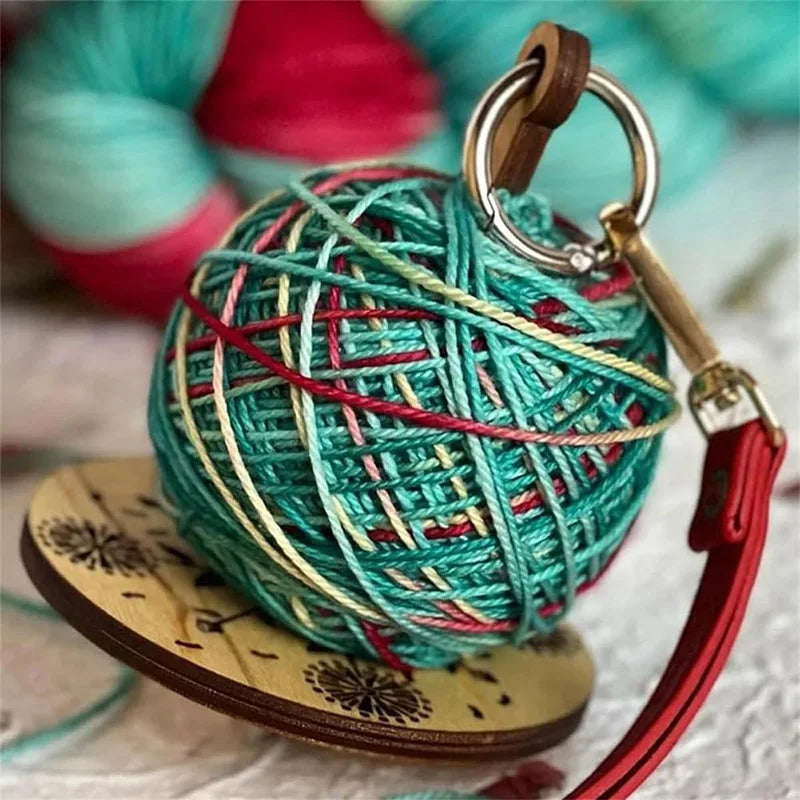 Portable Wooden Yarn Holder – Foldable with Wrist Charm