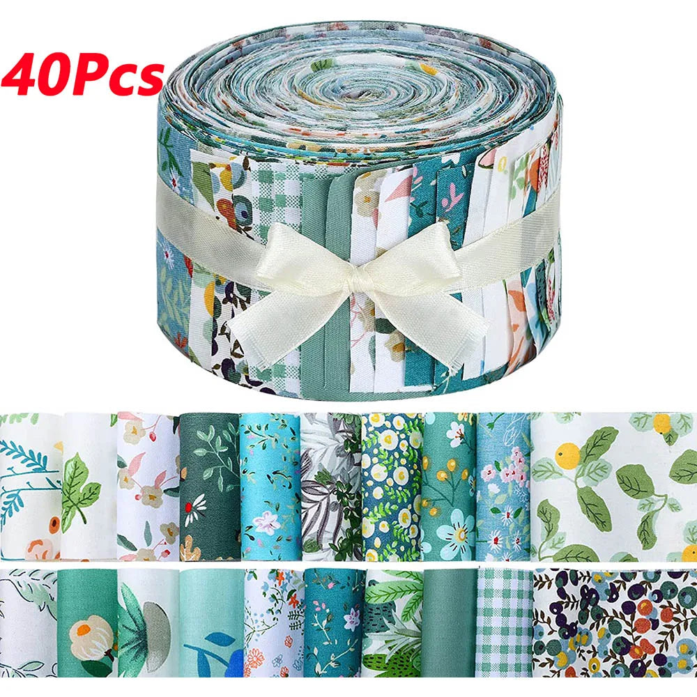 40pcs Cotton Craft Fabric Squares – DIY Sewing & Quilting