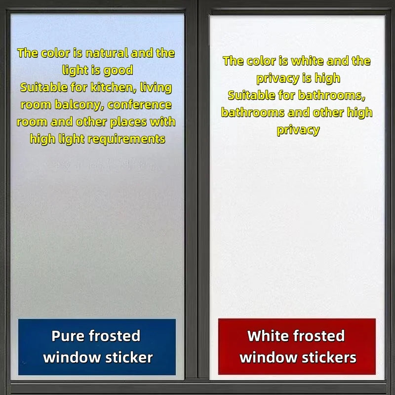 Privacy Frosted Glass Window Film with Electrostatic Adhesion