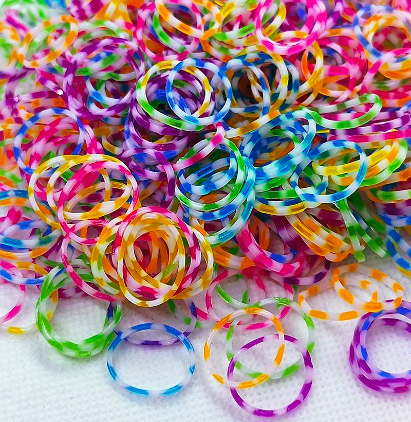 Double Color Rubble Loom Bands Bracelet DIY Jewelry Kit