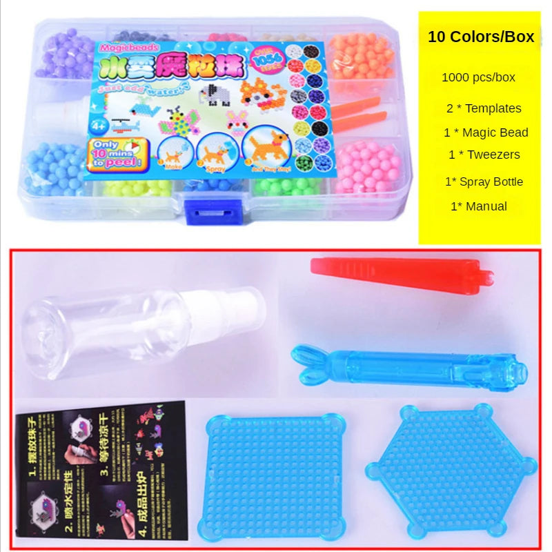 1000pcs DIY Water Spray Beads Craft Kit for Kids